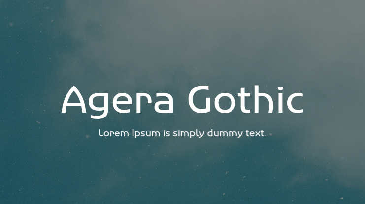 Agera Gothic Font Family