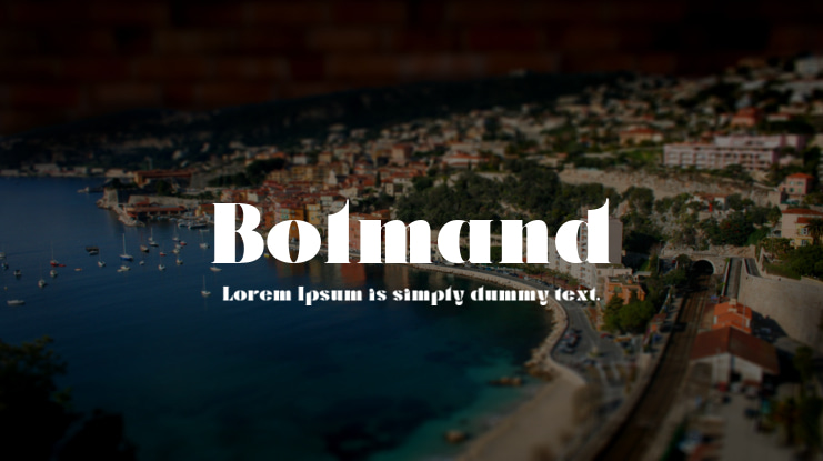 Bolmand Font Family