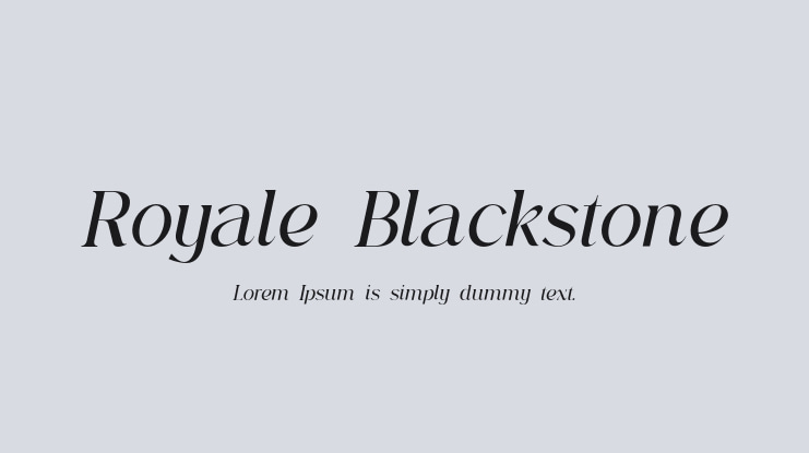 Royale Blackstone Font
