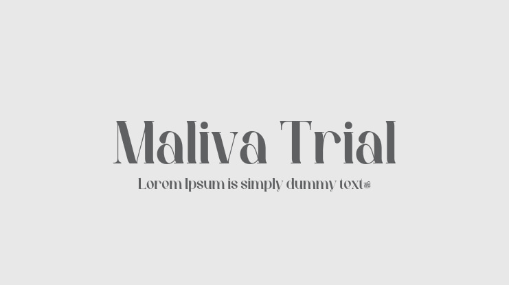Maliva Trial Font