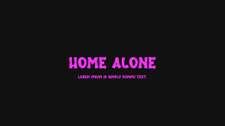 Home Alone Font