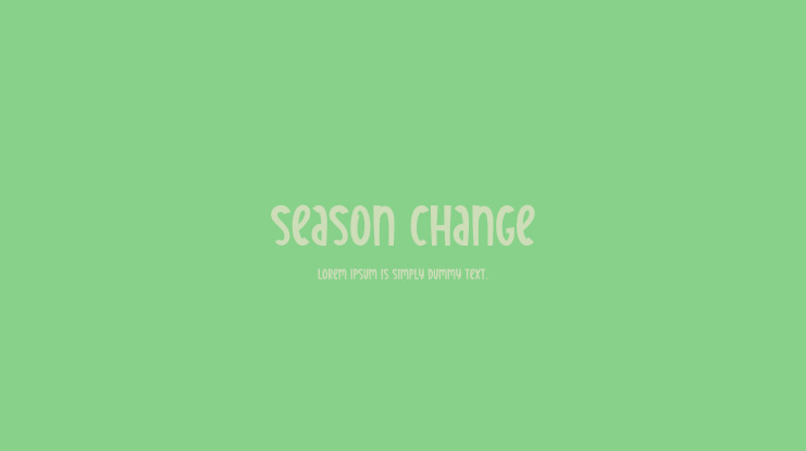 Season Change Font