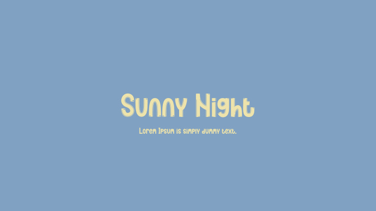 Sunny Night Font
