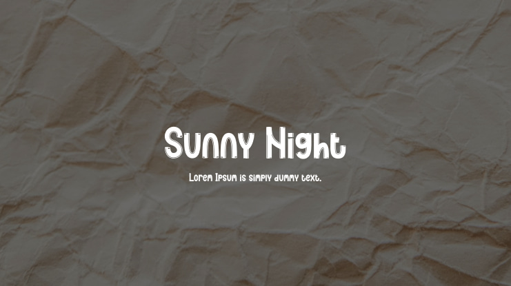 Sunny Night Font