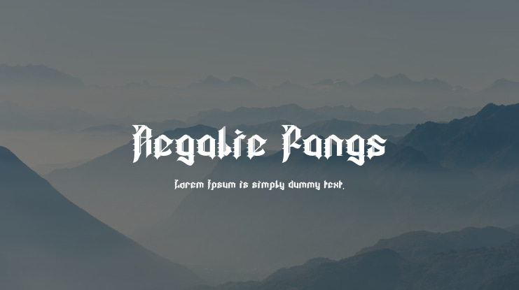 Regalie Fangs Font