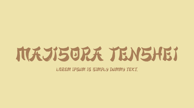 Majisora Tenshei Font