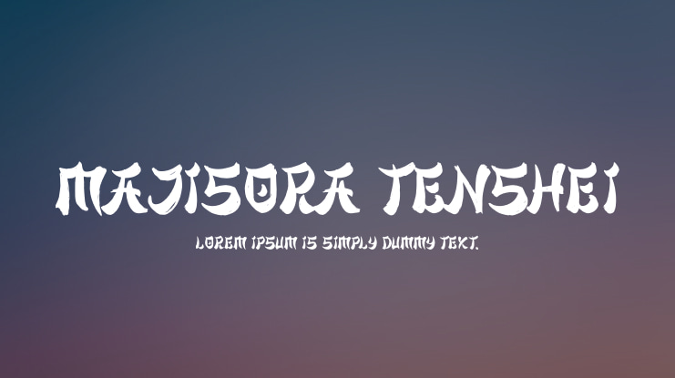 Majisora Tenshei Font