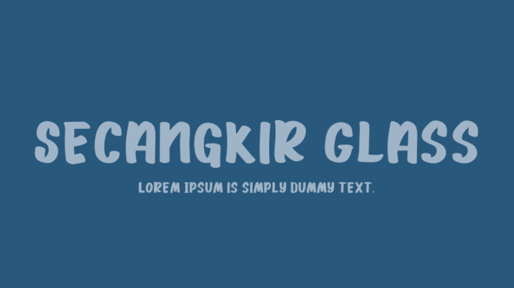 Secangkir Glass Font