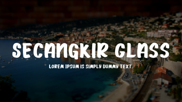 Secangkir Glass Font