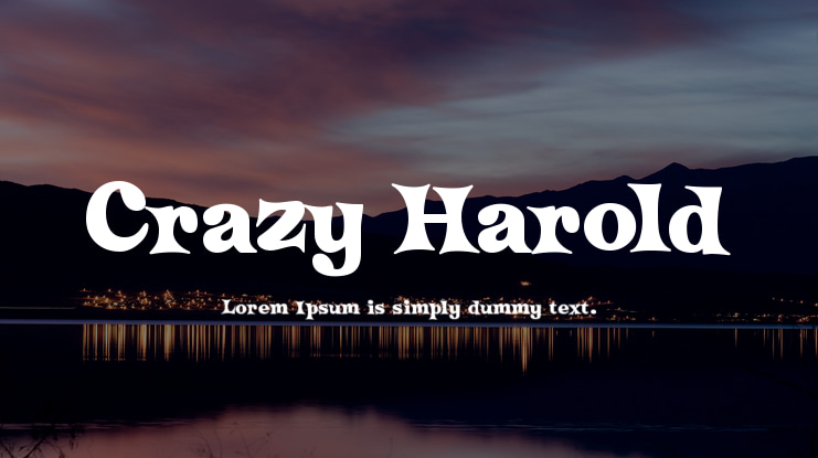 Crazy Harold Font