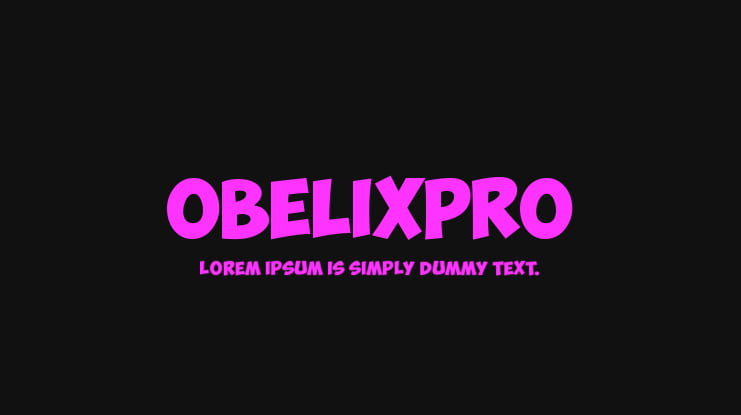 ObelixPro Font Family