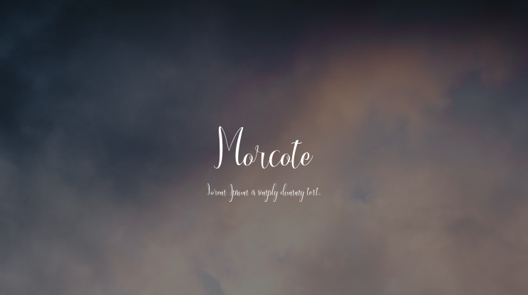 Morcote Font