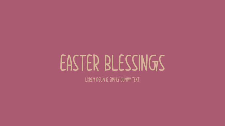 Easter Blessings Font