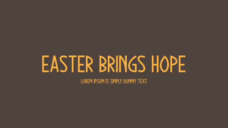 Easter Brings Hope Font