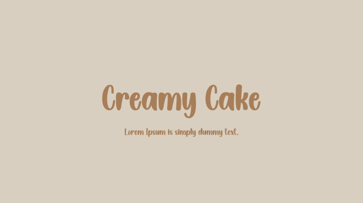 Creamy Cake Font