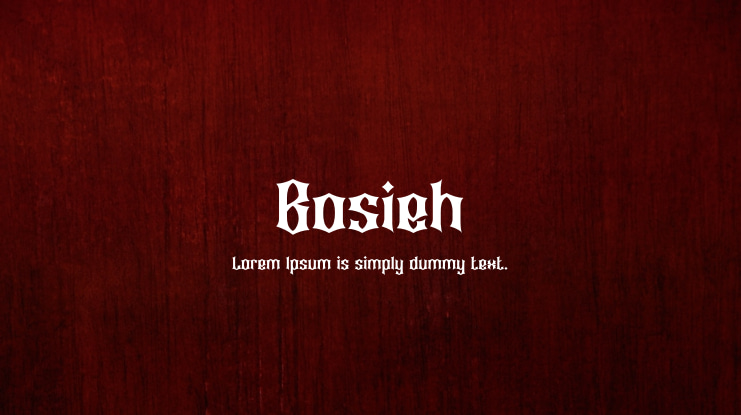 Bosieh Font