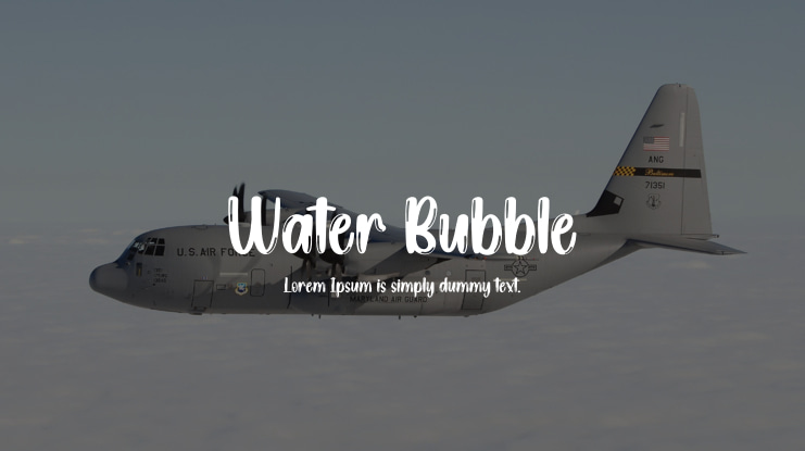 Water Bubble Font