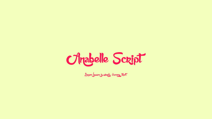 Anabelle Script Font