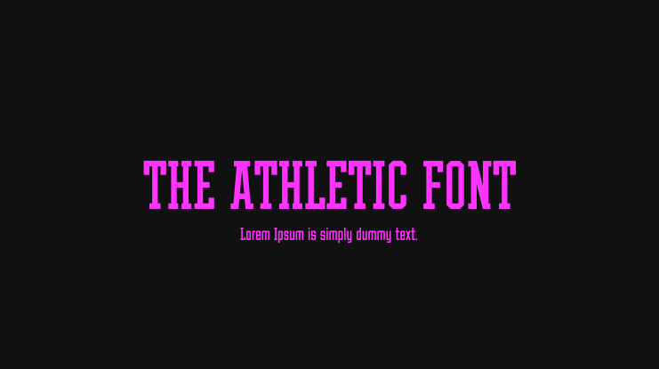 THE ATHLETIC FONT