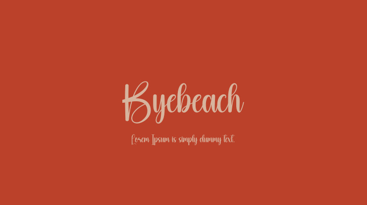 Byebeach Font