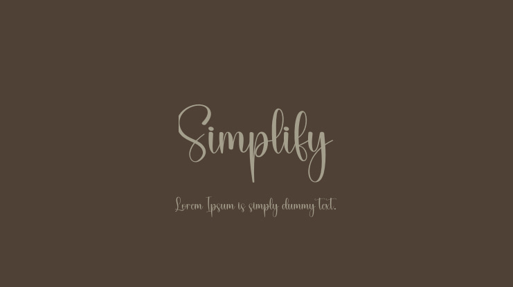 Simplify Font