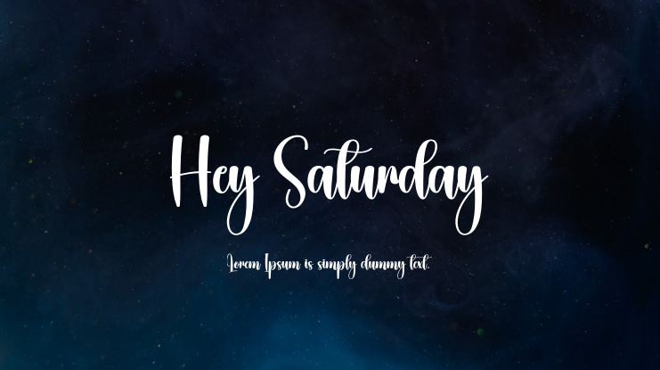 Hey Saturday Font