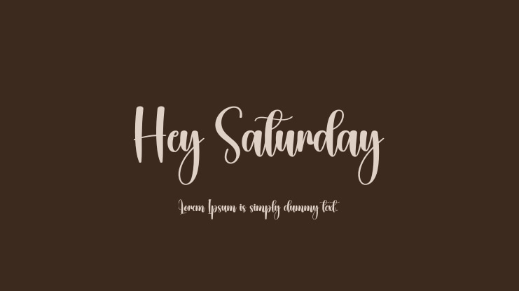 Hey Saturday Font