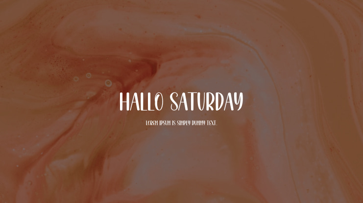 Hallo Saturday Font