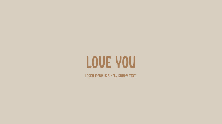 Love You Font Family