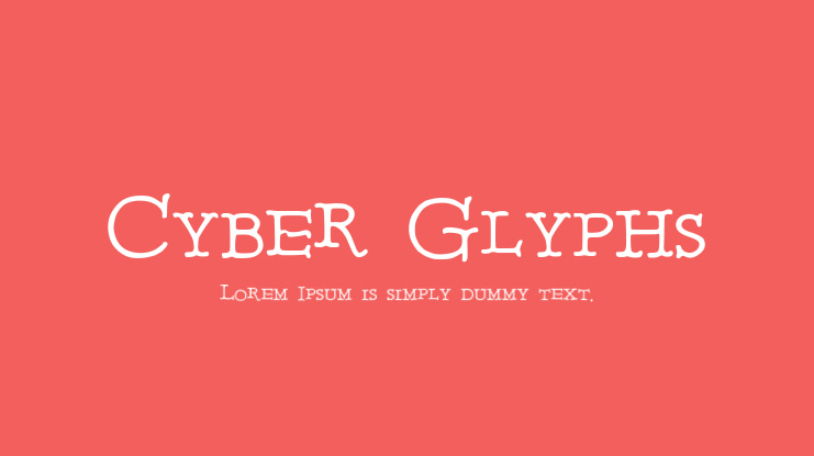 Cyber Glyphs Font