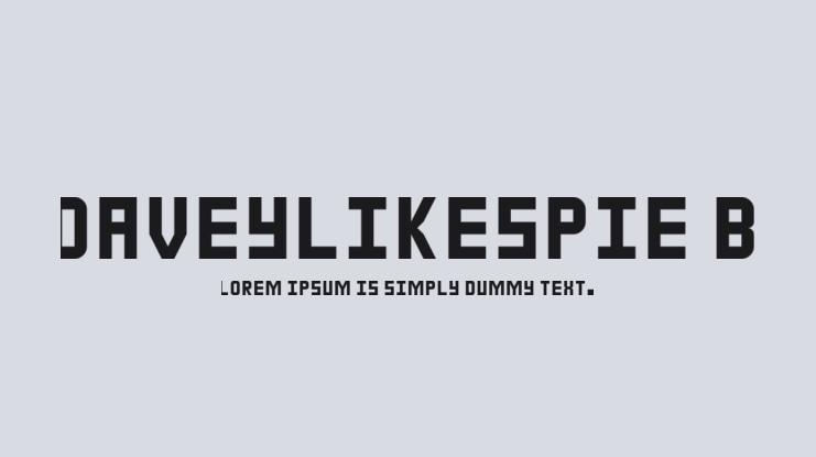 daveylikespie B Font Family