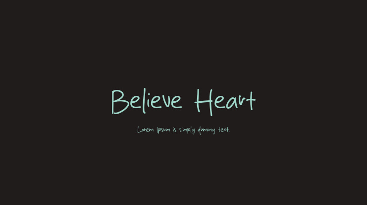 Believe Heart Font