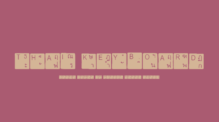 Thai Keyboard Font