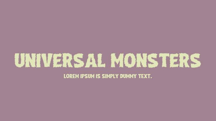 Universal Monsters Font