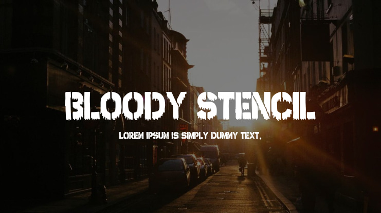 Bloody Stencil Font