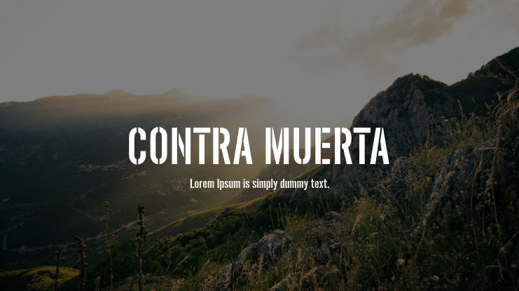 CONTRA MUERTA Font