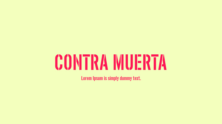 CONTRA MUERTA Font