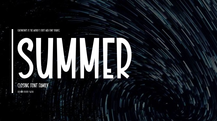 Summer  Closing Font