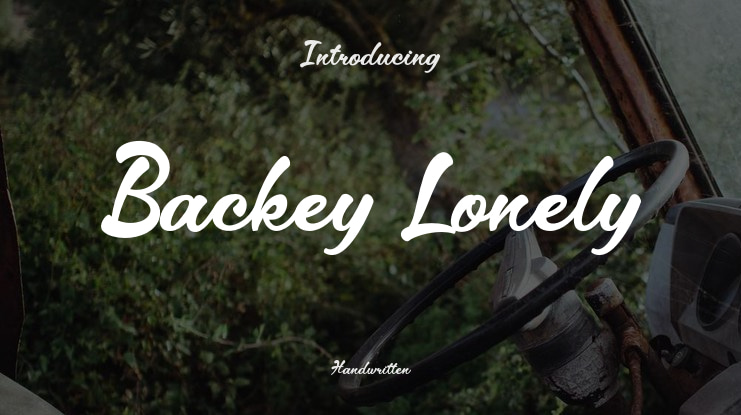 Backey Lonely Font