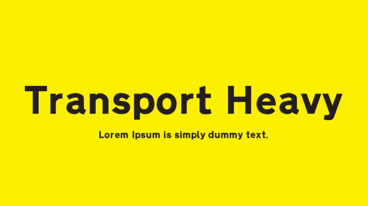 Transport Heavy Font Family