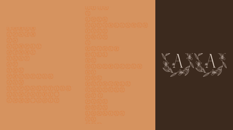 Floral Baby Monogram Font