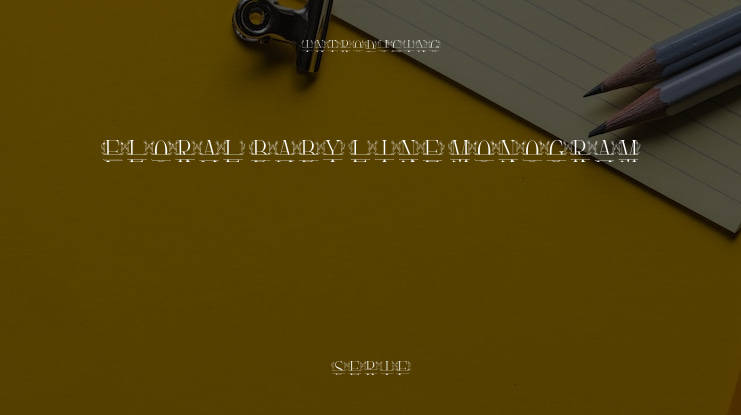 Floral Baby Line Monogram Font