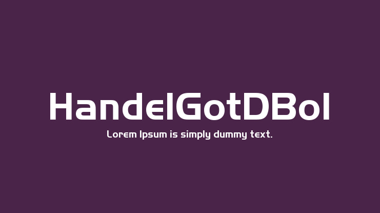 HandelGotDBol Font