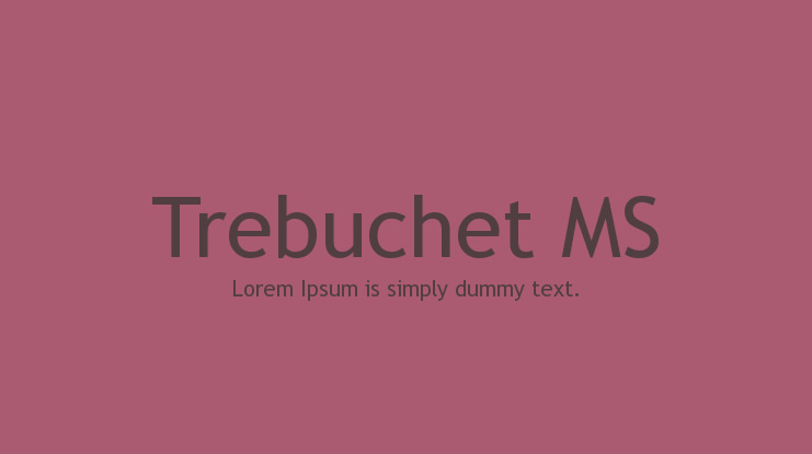 Trebuchet MS Font Family