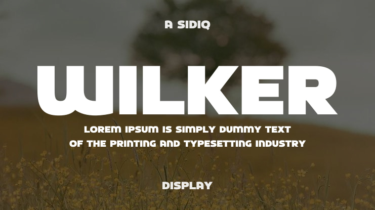 Wilker Font
