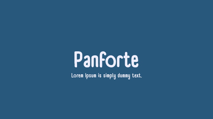 Panforte Font Family