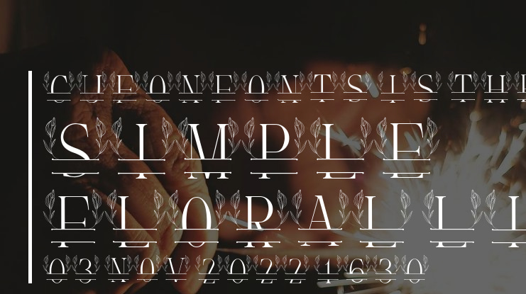 Simple Floral Line Monogram Font