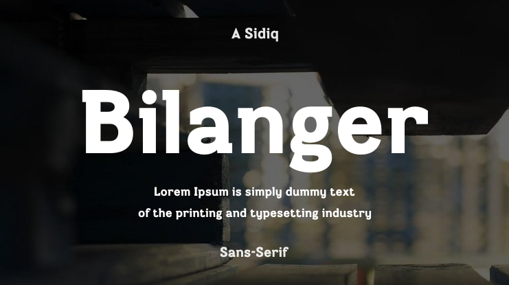 Bilanger Font