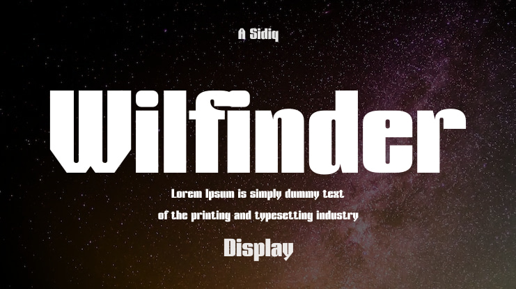 Wilfinder Font