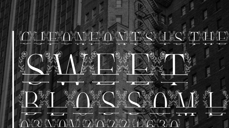 Sweet Blossom Line Monogram Font